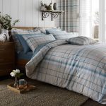 Check Duck Egg Reversible Duvet Cover and Pillowcase Set Duck Egg Blue