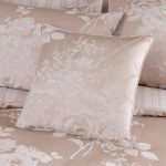 Laura Natural Jacquard Cushion Cream