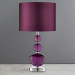 Stacked Glass Table Lamp Purple