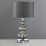 Stacked Glass Table Lamp Grey