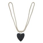 Natural Slate Heart Tieback Light Brown / Natural