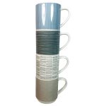 Simplicity Stacking Mugs Blue / Cream
