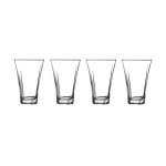 Set of 4 Novara Flared Highball Glasses Clear