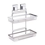 Smartloc 2 Tier Rectangle Bath Rack Silver