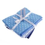 Blue Cotton Linen Fat Quarters Blue
