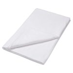 100% Brushed Cotton White Flat Sheet White