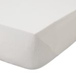 100% Brushed Cotton 25cm Cream Fitted Sheet Cream