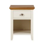 Eaton Cream 1 Drawer Bedside Table Cream