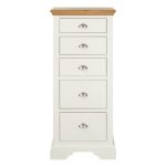 Eaton Cream 5 Drawer Tallboy Cream