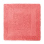 Super Soft Reversible Coral Square Bath Mat Coral (Red)