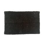 Black and Silver Bath Mat Black
