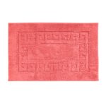 Luxury Cotton Coral Non-Slip Bath Mat Coral (Red)