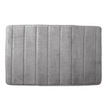 Memory Foam Silver Bath Mat Silver (Grey)