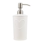 Country White Heart Lotion Dispenser White