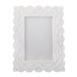 Resin Lace Effect Photo Frame White
