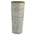 Grey Woven Taper Vase Grey