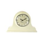 White Classic Mantel Clock Cream