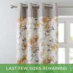 Pandora Ochre Eyelet Curtains Beige