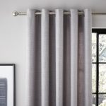 Vermont Dove Grey Eyelet Curtains Grey