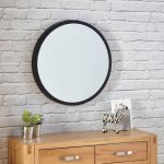 Elements Black Round Wall Mirror Black