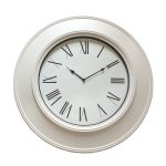 Grantham Cream Station Oversized Wall Clock Cream