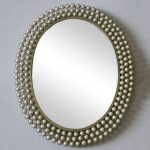 Cream Pearl Effect Wall Mirror Cream