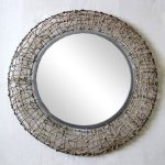 Grey Wicker Mirror Grey