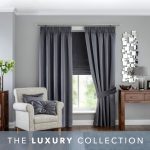5A Fifth Avenue Venice Grey Pencil Pleat Blackout Curtains Dark Grey