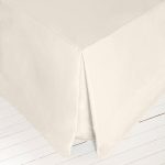 Dorma 500 Thread Count 100% Cotton Satin Plain Cream Divan Trim Dorma Cream