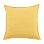Large Oxford Edge Yellow Slub Cushion Yellow