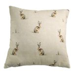 Hares Cushion Cover Natural Brown