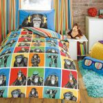 Monkeying Around Duvet Cover and Pillowcase Set Blue