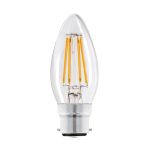 Dunelm 4W LED BC Filament Candle Bulb Clear