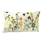 Country Fayre Embroidered Cushion Natural Brown