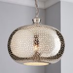 Luna Ceiling Light Pendant Fitting Silver