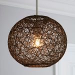 Abaca Grey Woven Easy Fit Pendant Shade Grey