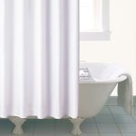White Ceramic Shower Curtain White