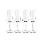 Pausa Novum Set of 4 Flute Glasses Clear
