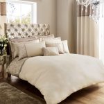 Lucia Embroidered Natural Duvet Cover Natural Brown