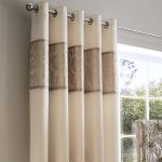 Lucia Natural Thermal Eyelet Curtains Natural Brown