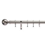 Ashton Extendable Satin Silver Curtain Pole Dia. 25/28mm Satin Silver