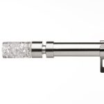 Hotel Seattle Fixed Satin Silver Curtain Pole Dia. 28mm Silver