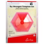 Sew Easy Set of 9 Hexagonal Templates Red
