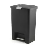 Elements 50 Litre Locking Pedal Bin Black