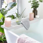 White Bamboo Bath Rack White