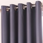 Charcoal Blackout Eyelet Curtains Charcoal