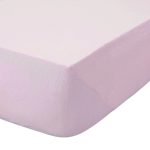 Kids Non Iron Plain Dye Pale Pink 25cm Fitted Sheet Pale Pink