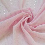 Sparkle Baby Pink Tulle Fabric Baby Pink