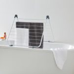 White Over the Bath Airer White