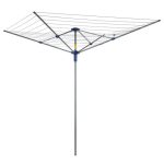 Utility Room 40 Metre 4 Arm Rotary Washing Line Silver (Grey)